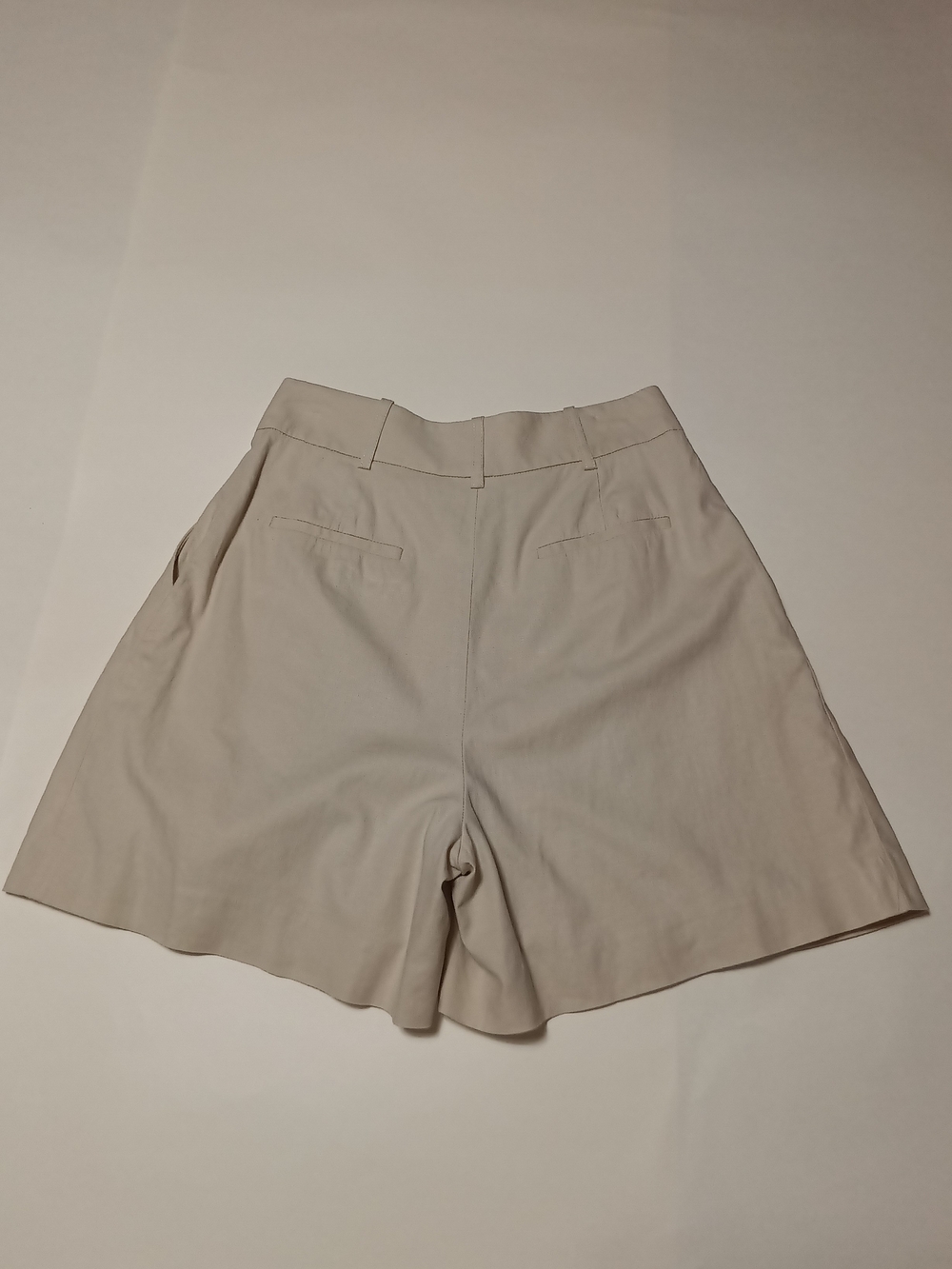 Alex Marie Tailored Linen Blend High-Waist Pleated Wide Leg Beige Shorts Size 4 - Picture 5 of 15